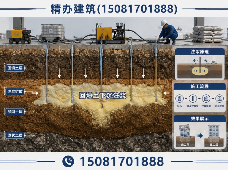 成安县回填土下沉注浆展示图
